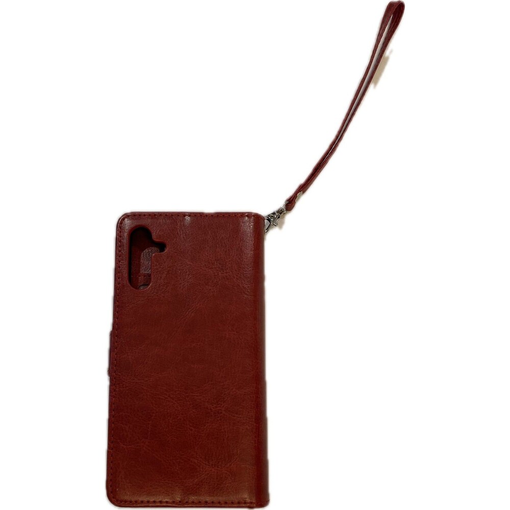 Samsung Galaxy A14 5G Wallet Case Red Magnetic Detachable Wristlet Folio